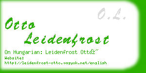 otto leidenfrost business card